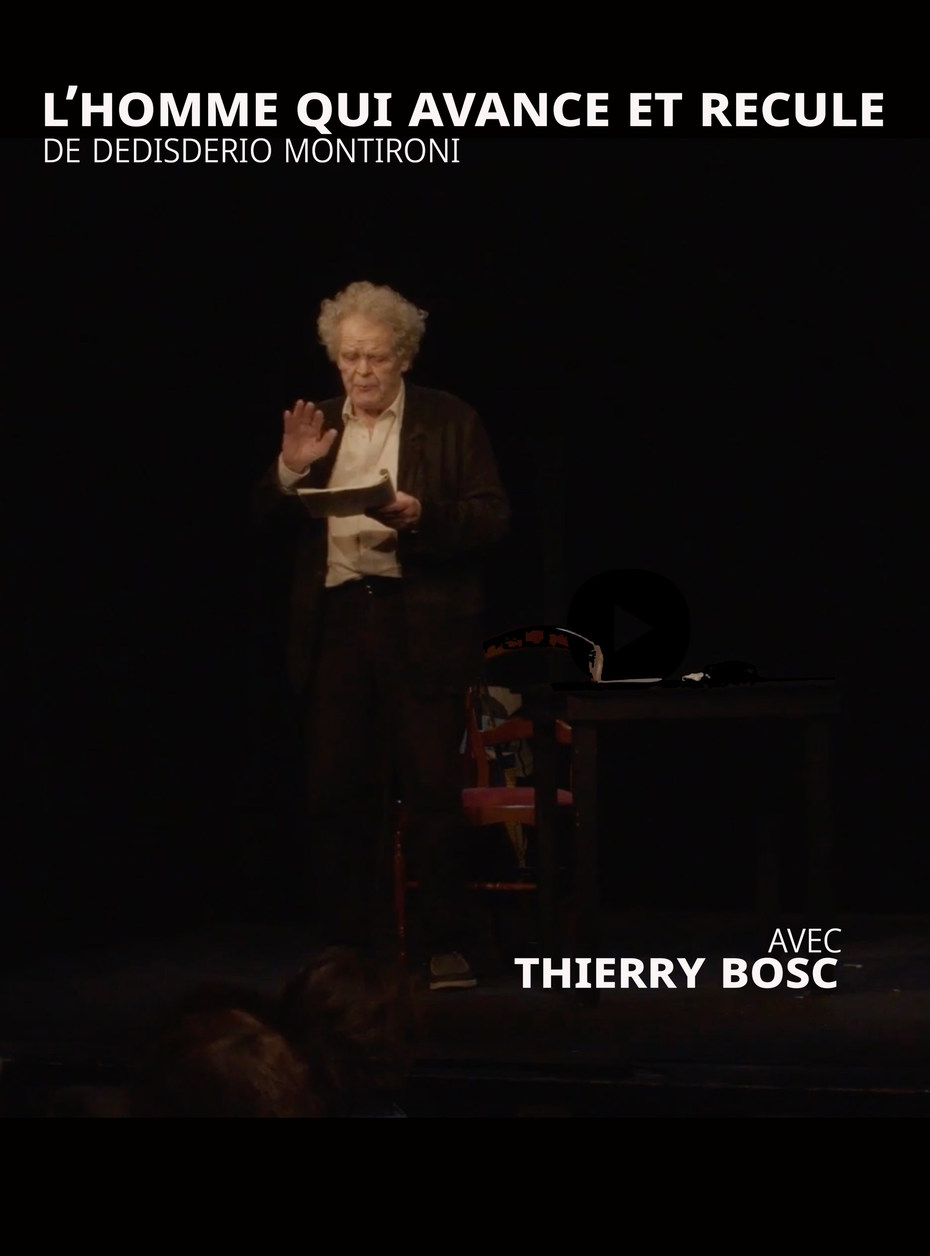 L'HOMME QUI AVANCE ET RECULE THIERRY BOSC